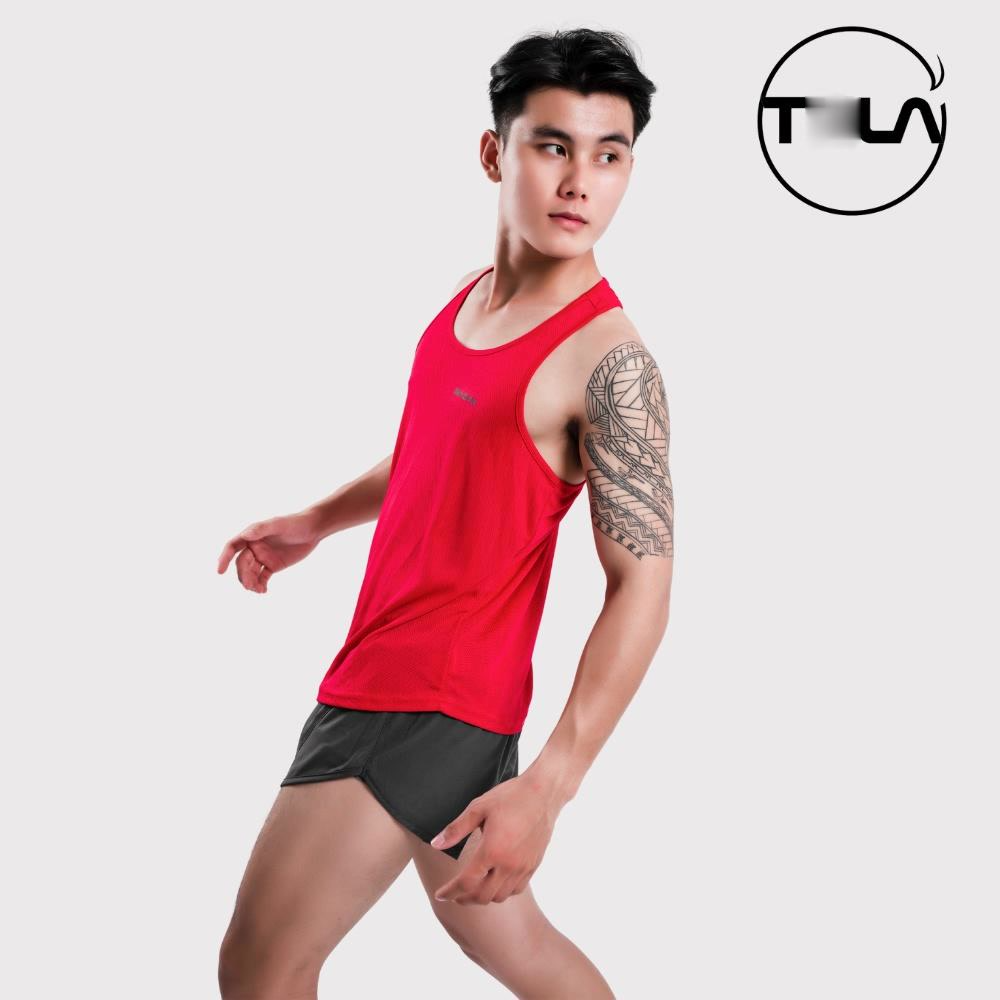 Áo thể thao ba lỗ nam Tsla Devops form rộng dạng lưới mặc tập gym work out yoga DEH1004