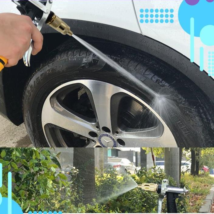 Bộ dây vòi xịt ️bơm nước phun sương️ , tăng áp 3 lần, loại 7m, 10m 206236 đầu đồng,cút,nối đen + mở chai