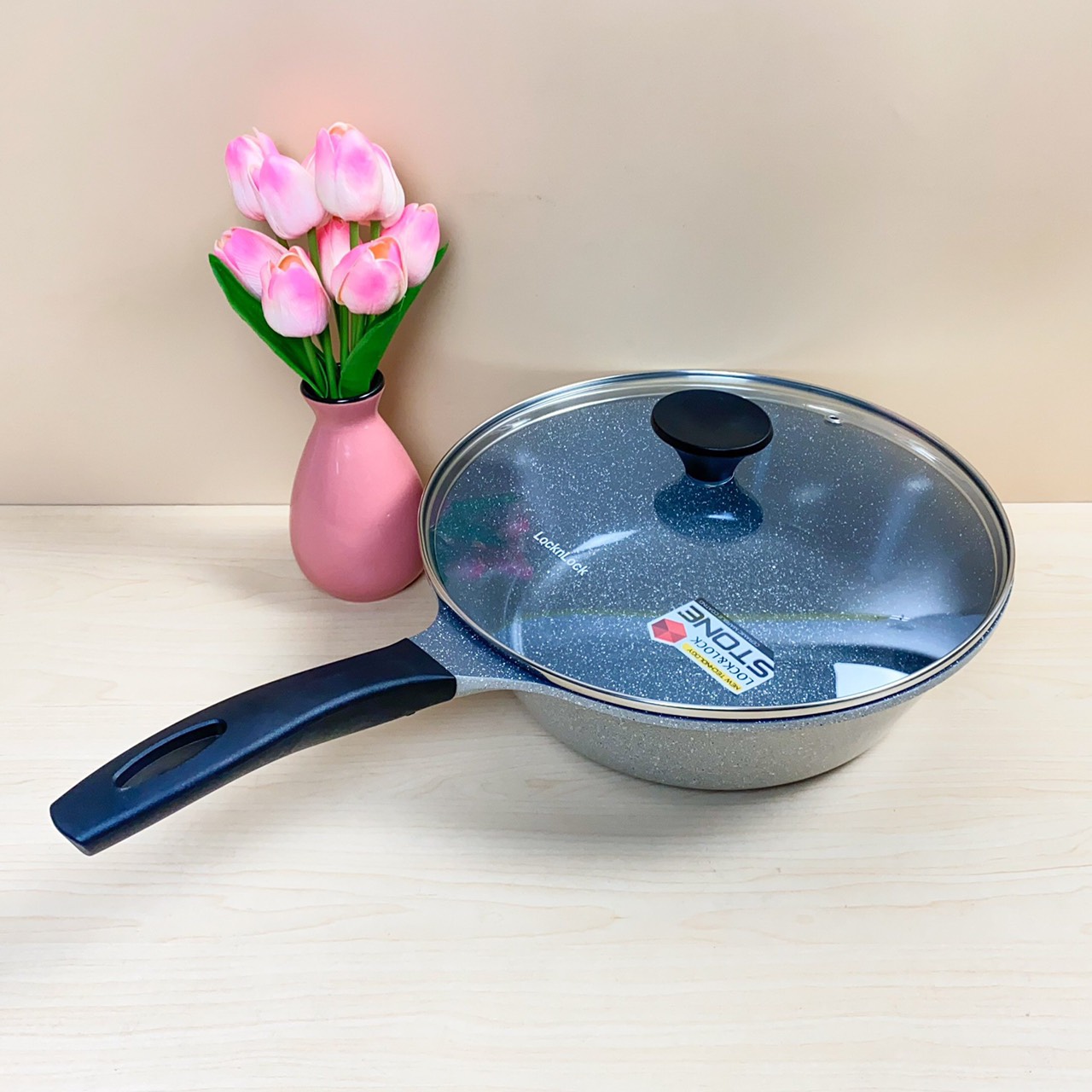 Chảo Sâu Lòng Đáy Phẳng Đá Stone 7 Lớp Cao Cấp 28cm LCA6285D