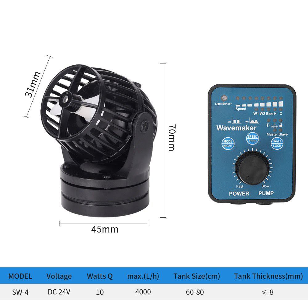 Máy tạo sóng jebao SW - máy tạo sóng cho hồ cá biển - Chỉnh thổi luồng mạnh yếu - Hồ nước mặn - bể cá biển