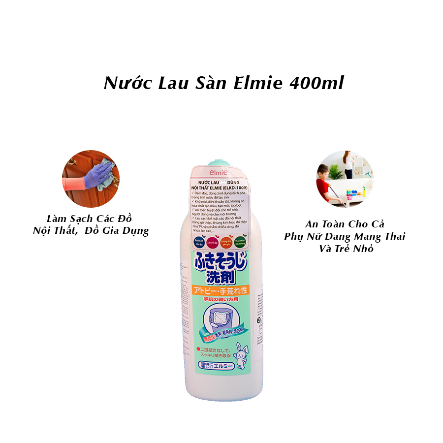 [NHẬT BẢN] Nước Lau Sàn Elmie 400ml