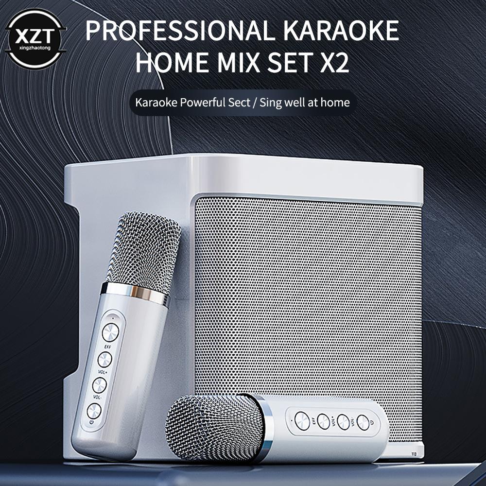 Micrô không dây mini di động mới Loa nhỏ tương thích Bluetooth Âm thanh Micrô tất cả trong một dành cho bữa tiệc gia đình Karaoke ngoài trời Màu sắc: Đen