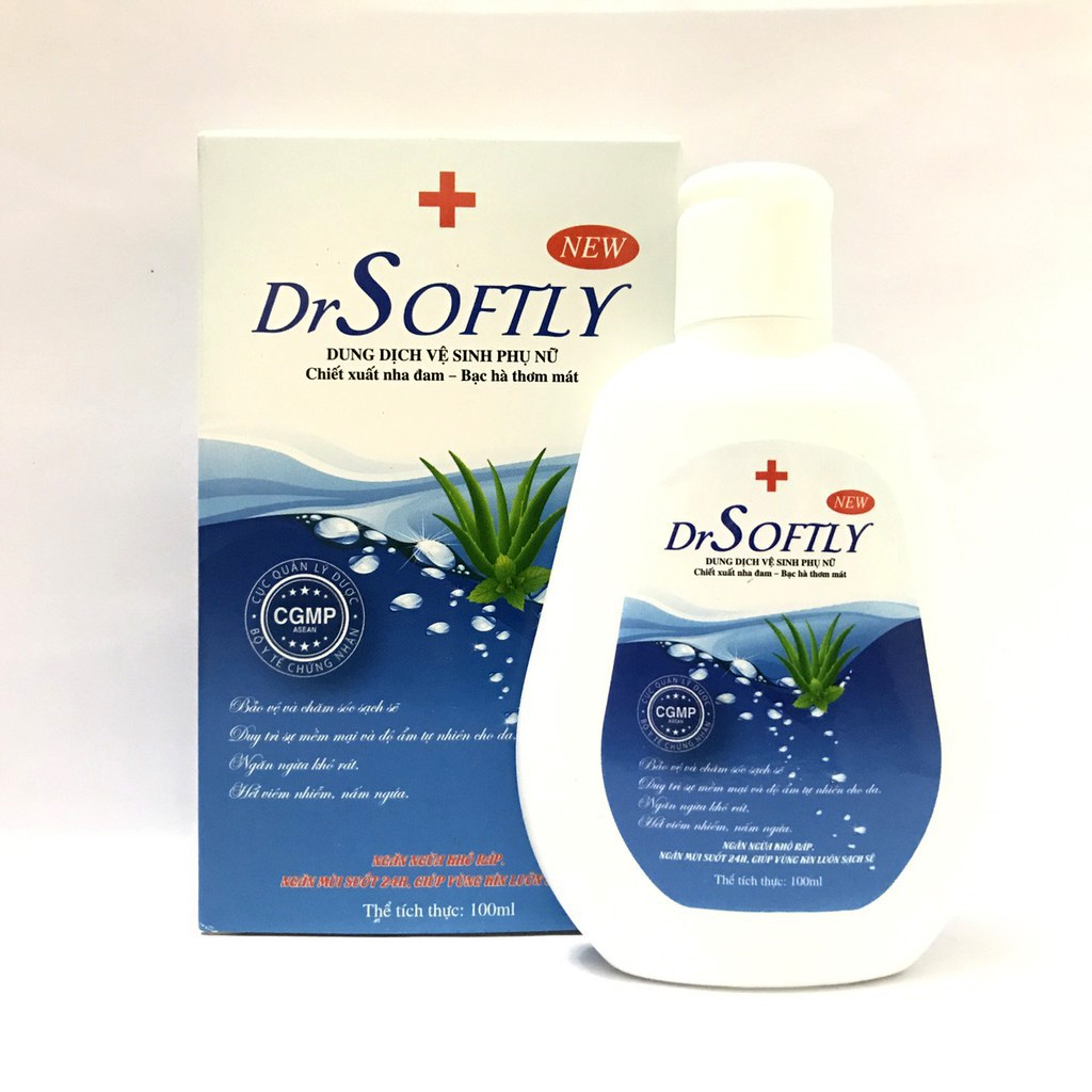 Dung dịch vệ sinh Dr Softly - Feminine Hygiene Solution 100ml (giữ ẩm, cân bằng PH, khử mùi vùng chữ Y suốt 24 giờ)