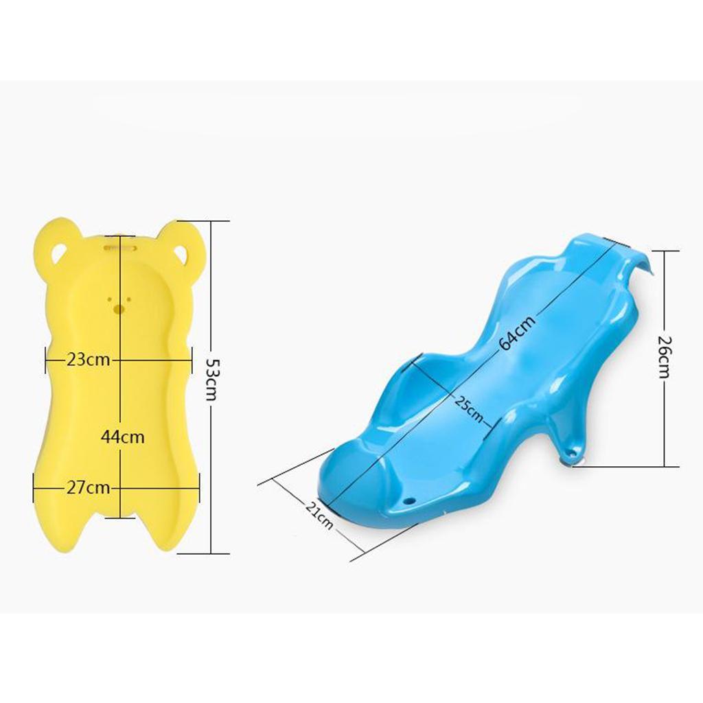 3pcs Baby Bath Sponge Infant Bath Cushion Comfy And Skid Proof Bathing Mat