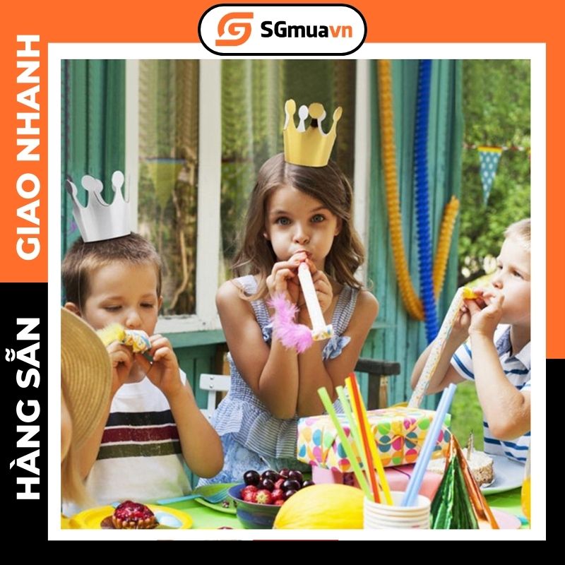 Mũ giấy hình vương miện, trang trí tiệc, sinh nhật, lễ