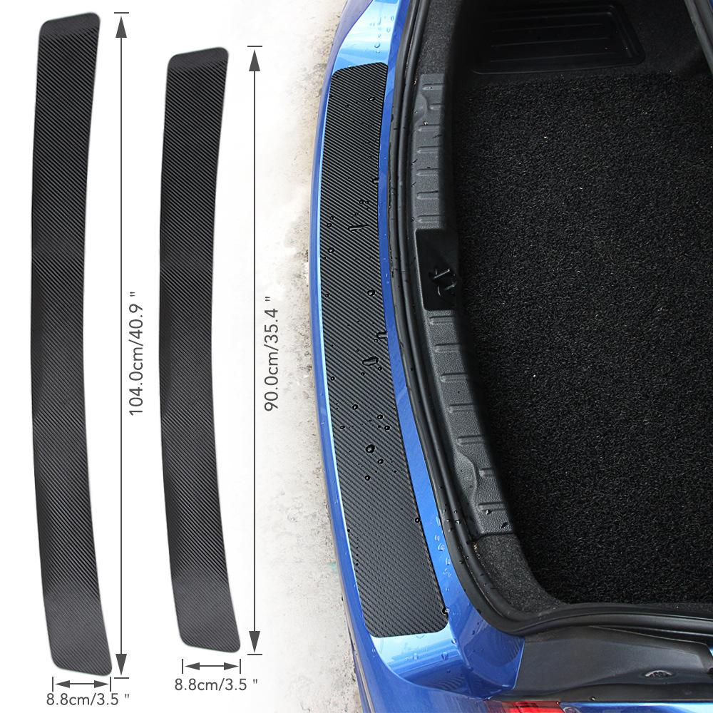 4 miếng dán trang trí cản sau 3D chống xước cốp sau (90cm*2 104cm*2)