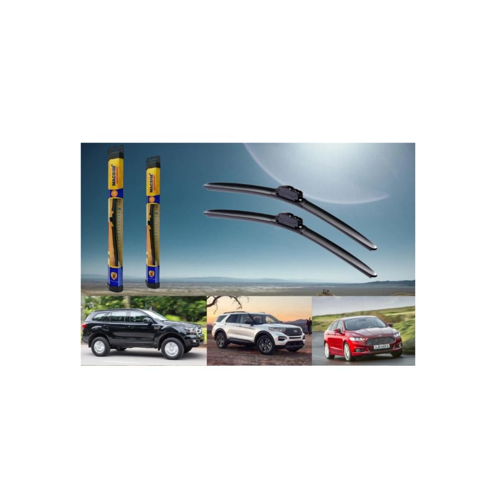 Combo cần gạt nước mưa ô tô Nano Silicon Macsim cho xe Ford F-150 2018