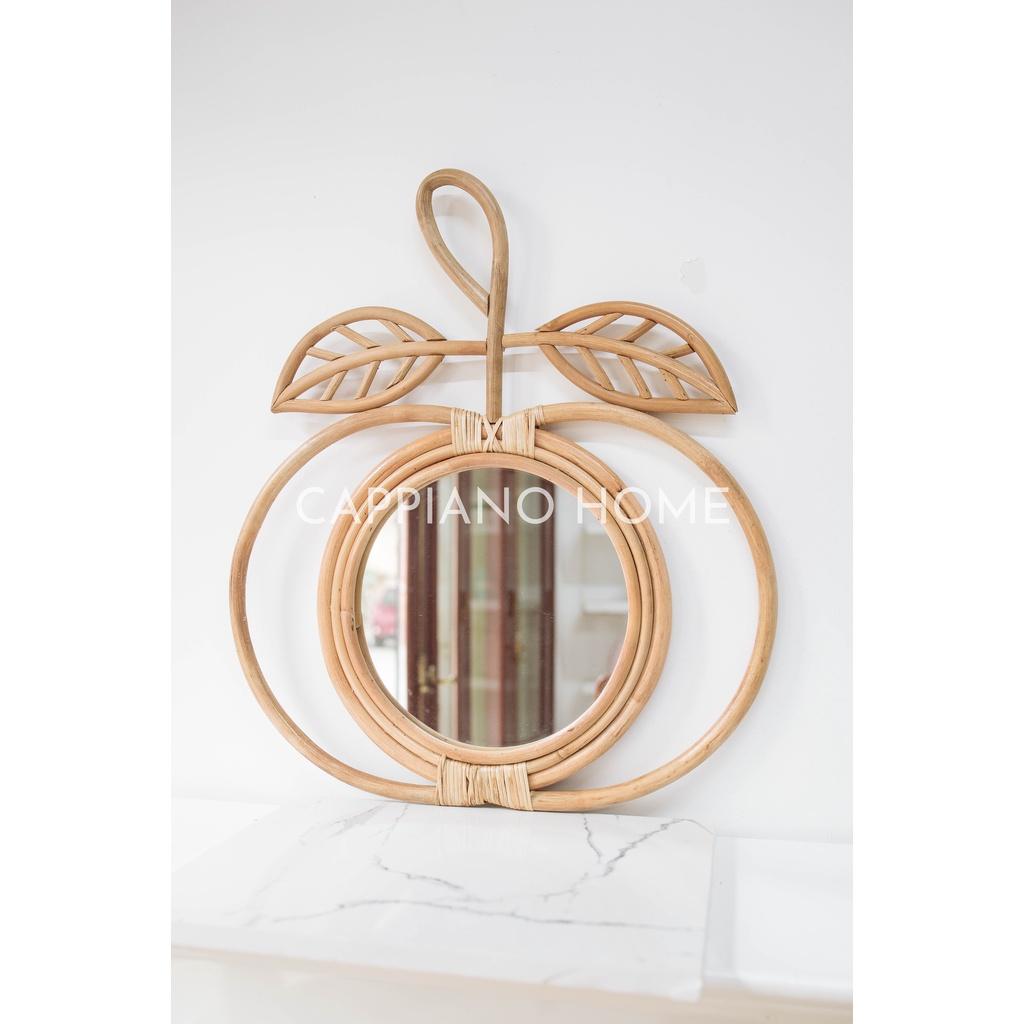 Gương quả táo, Gương mây trang trí treo tường, gương decor nhà cửa, gương soi tiện lợi | Cappiano Hom Decor