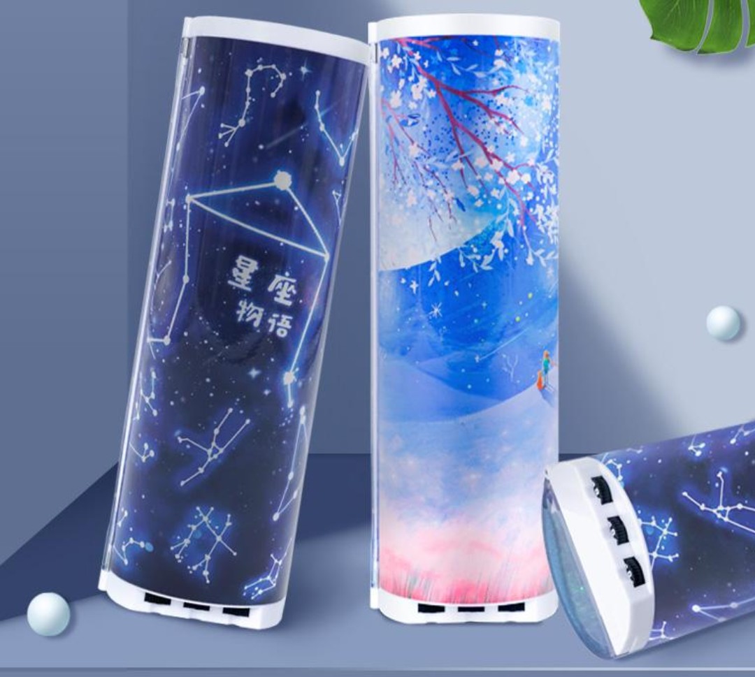 COMBO 2 hộp bút đa năng hiện đại có mật khẩu cơ xoay số thông minh in hình thủy thủ mặt trăng + xanh dương