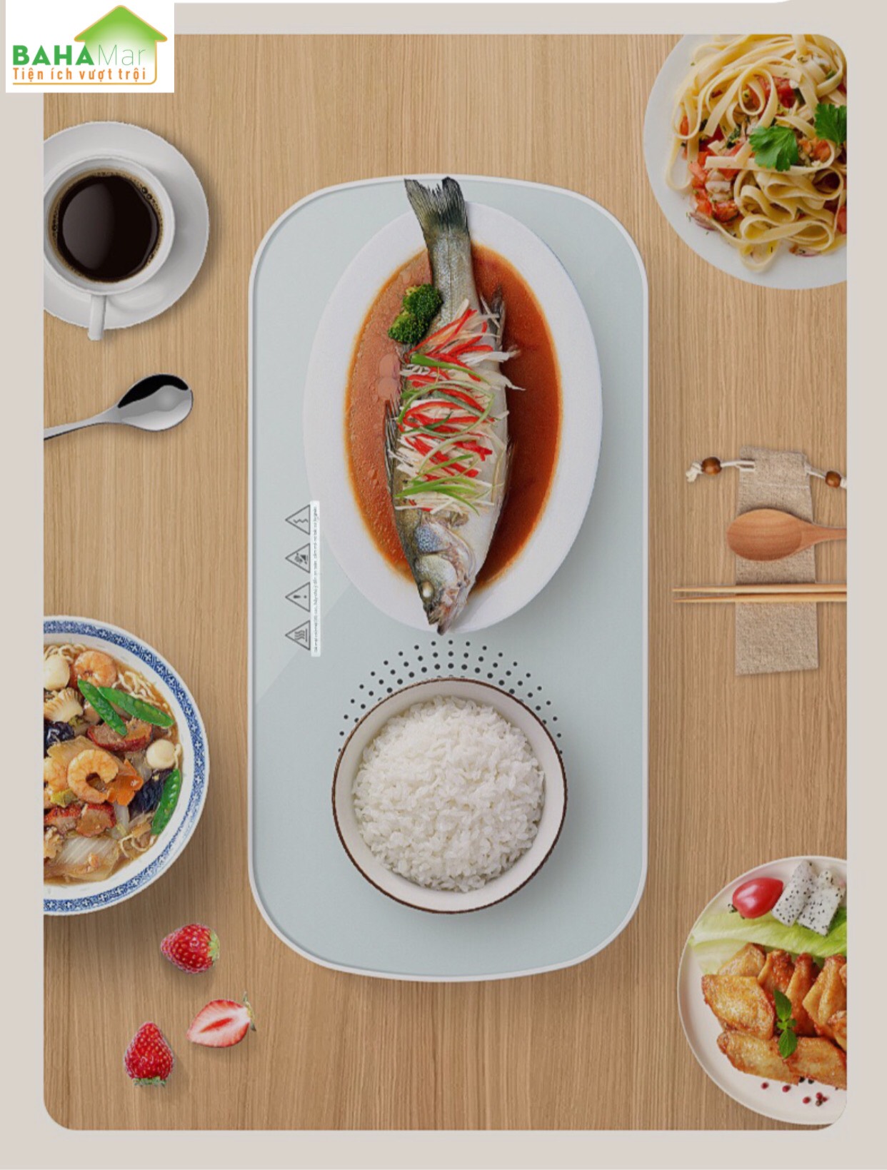 TẤM NHIỆT THÔNG MINH ĐA CHỨC NĂNG GIỮ ẤM MÓN ĂN GIA ĐÌNH NHỎ "BAHAMAR" Có thể tạm biệt những bữa ăn nguội lạnh để thưởng thức đồ ăn nóng ấm giúp giữ sức khoẻ cuộc sống
