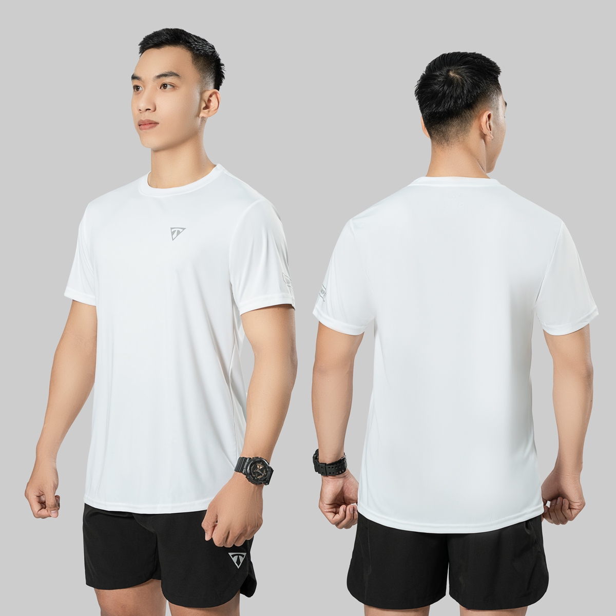 Áo Thể Thao Nam cổ tròn tay ngắn tập gym vải thun lạnh thoáng mát co giãn chuẩn form MSSAHS