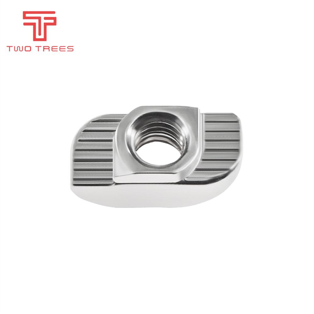 50PCS/Lô M3/M4/M5 Thép carbon T Loại Nuts Fastener Đầu nối nhôm cho 2020 Bộ phận máy in 3D Công nghiệp