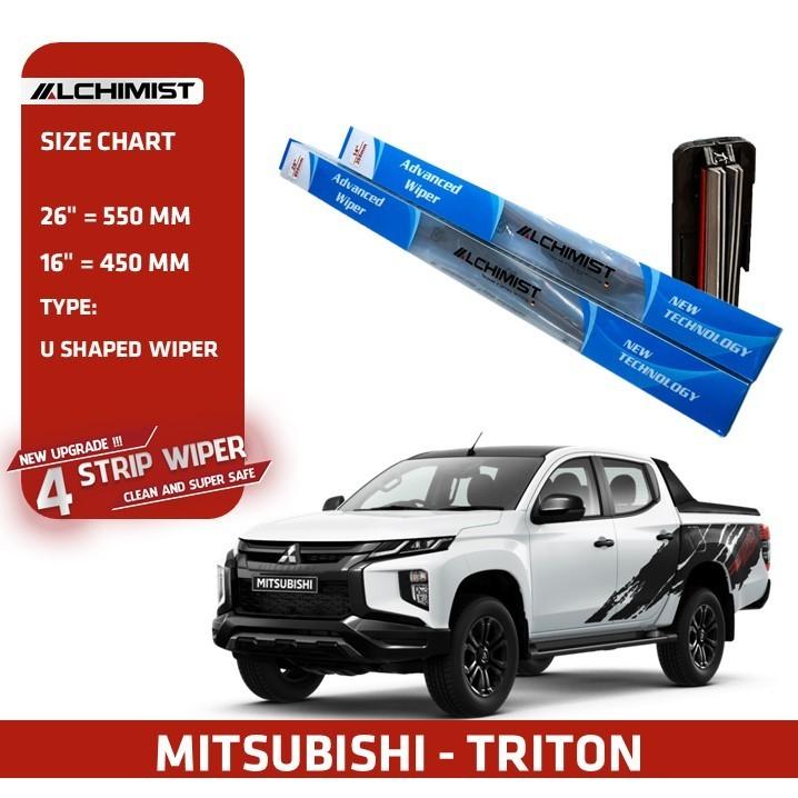 Gạt Mưa Xe Ô tô Mitsubishi Loại Silicon 4 Lưỡi Cao Cấp, Thiết Kế Thông Minh, Gạt Êm Và Sạch Hơn