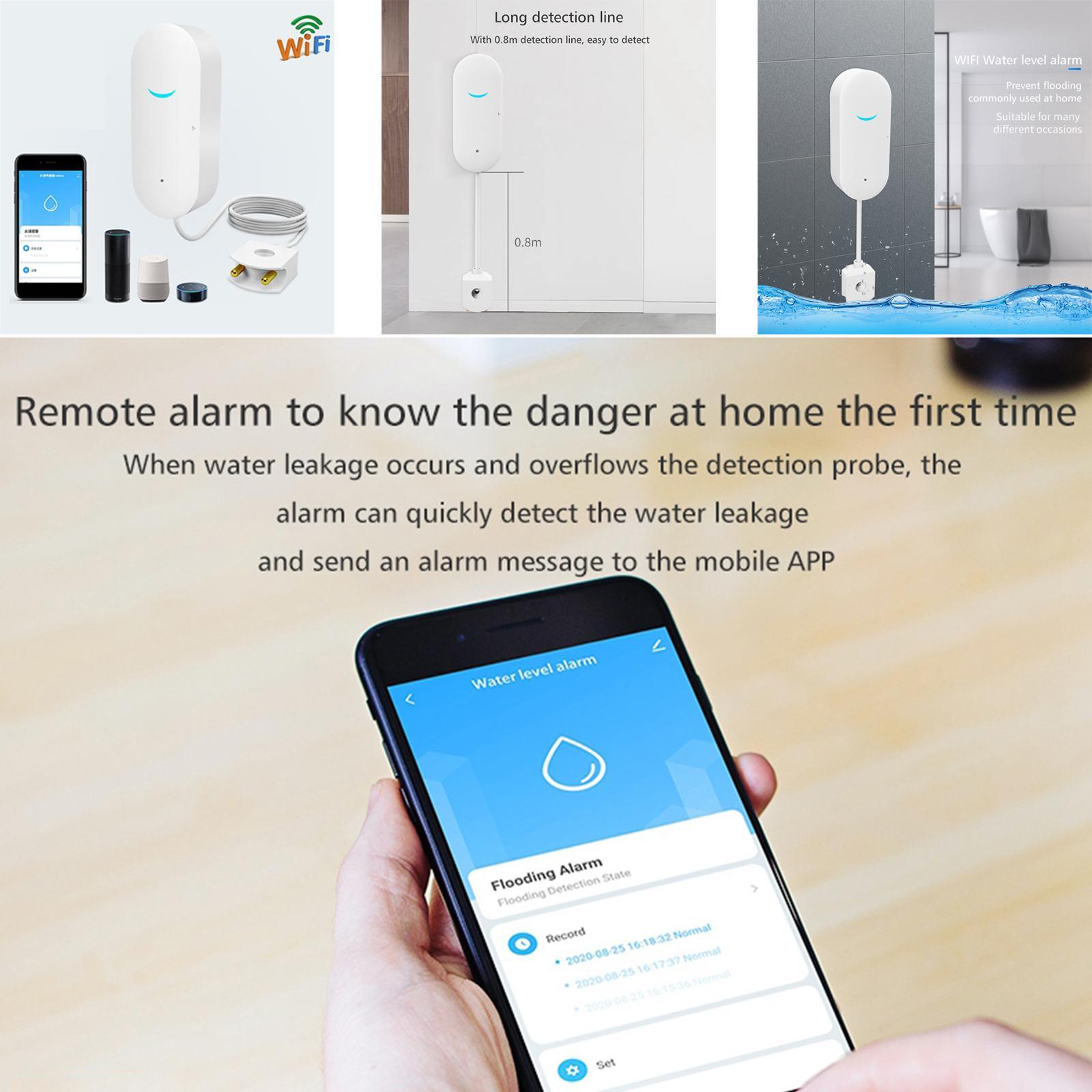 WIFI Water Leak Sensor Alarm APP Alerts for Smart Life