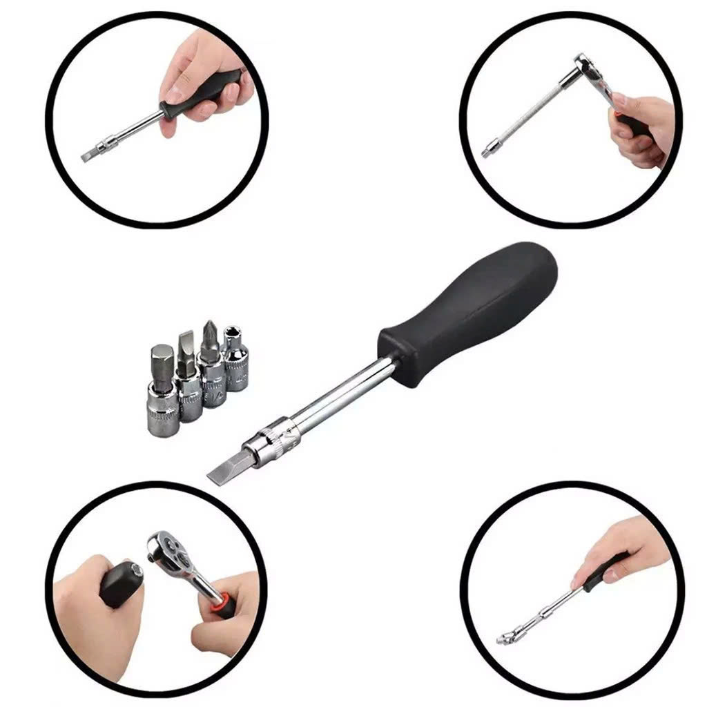 Bộ Dụng Cụ Đa Năng 46 Chi Tiết Cầm Tay Loại Tốt- Hoàn Hảo Cho Việc Sửa Chữa, ĐÈN TRANG TRÍ , ĐỒNG HỒ TREO TƯỜNG