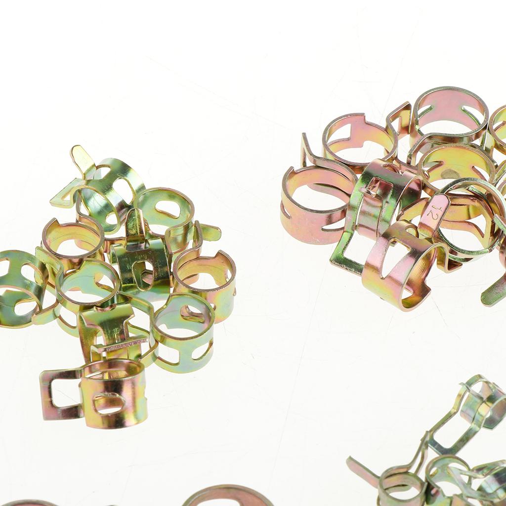 60Pcs Spring Band Type Hose Pipe Clamp Low Pressure Air Clip Clamp 6mm-15mm~