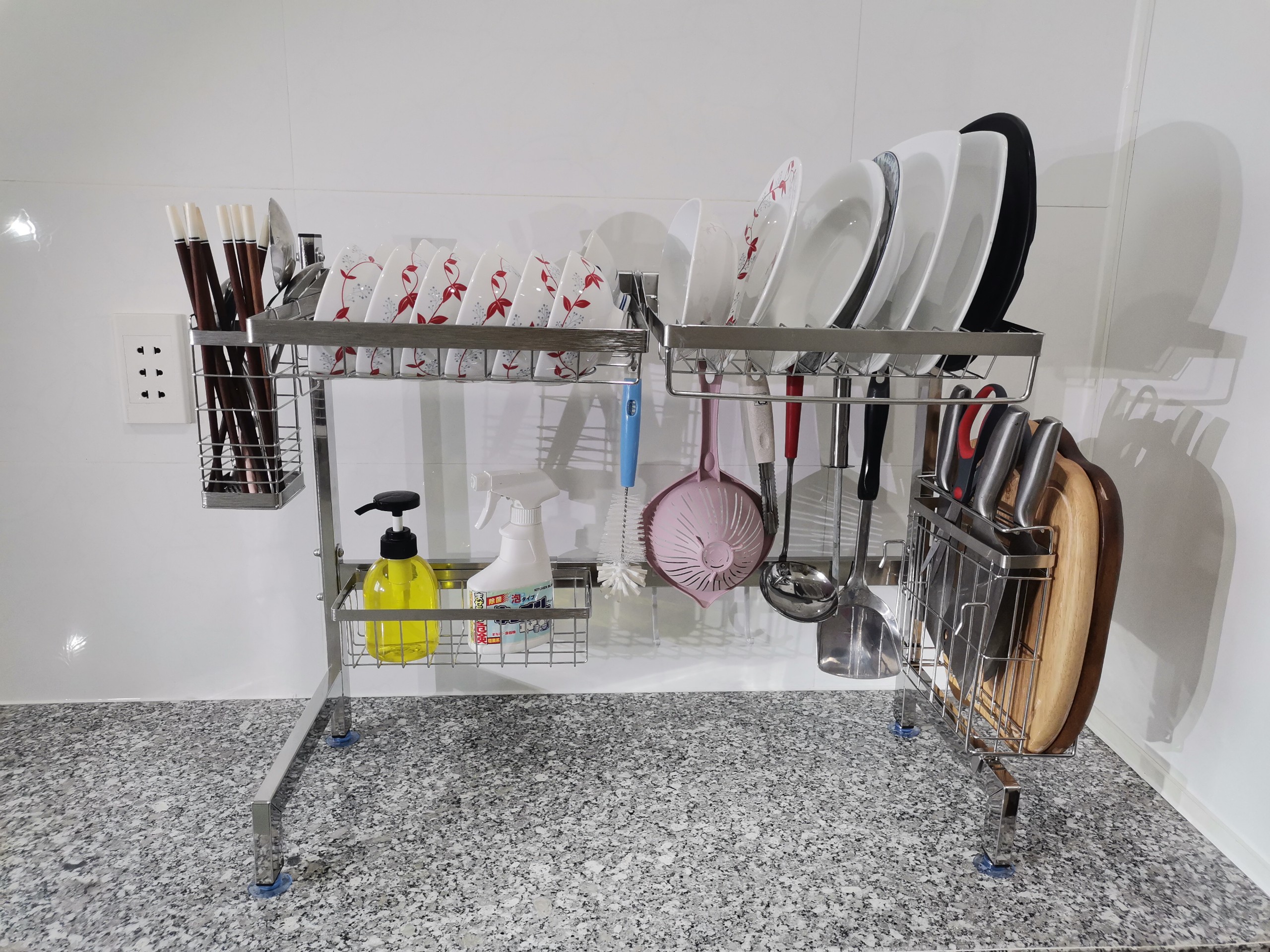 Kệ Bếp - Kệ Chén Inox, Kệ Úp Chén, Kệ Để Chén Bát Trên Bồn Rửa INOX SUZUMI Cao Cấp - 65 Cm