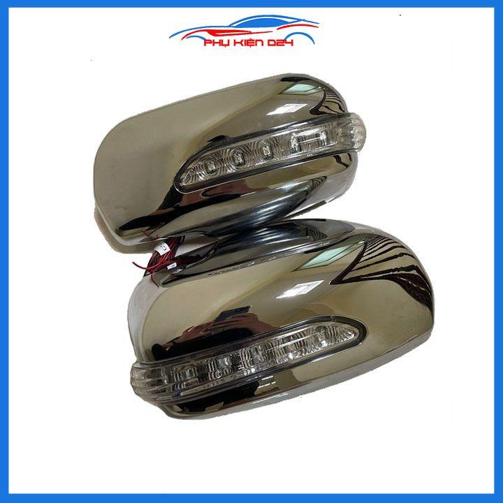 Ốp gương chiếu hậu Altis 2001-2002-2003-2004-2005-2006-2007 tích hợp Led xi nhan mạ crom bảo vệ chống trầy xe