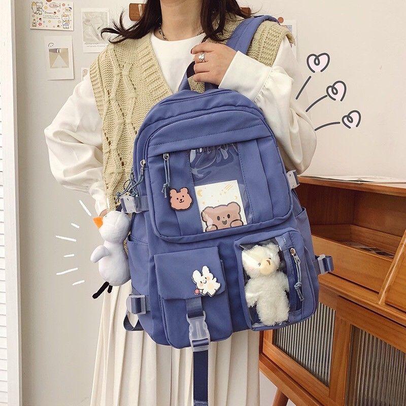 Balo ulzzang chống nước thời trang nữ đi học đi chơi dễ thương cute chống nước TA010