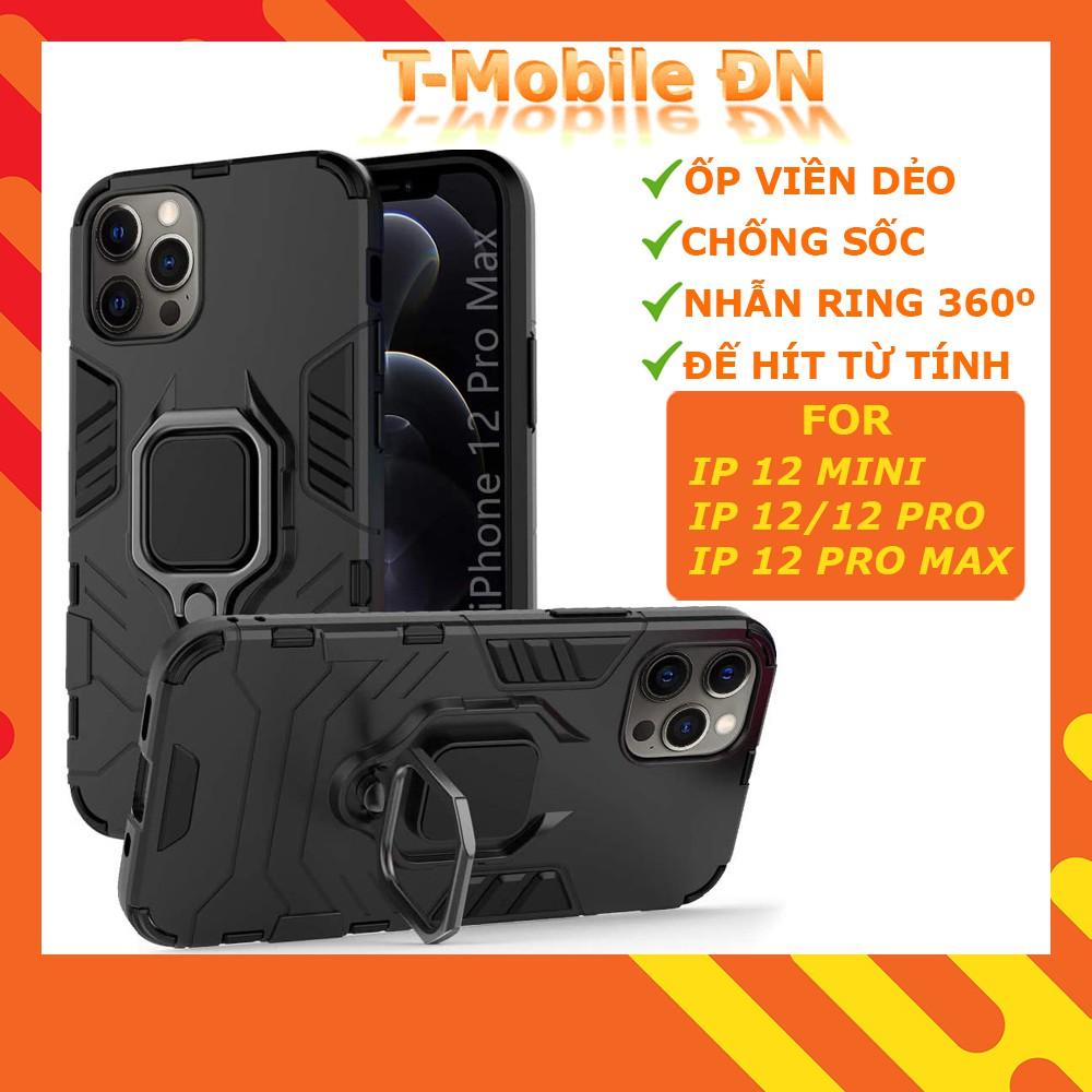 Ốp lưng cho iPhone 12/12 Mini/12 Pro/12 Pro Max iron man chống sốc kèm nhẫn xoay chống xem video bảo vệ camera