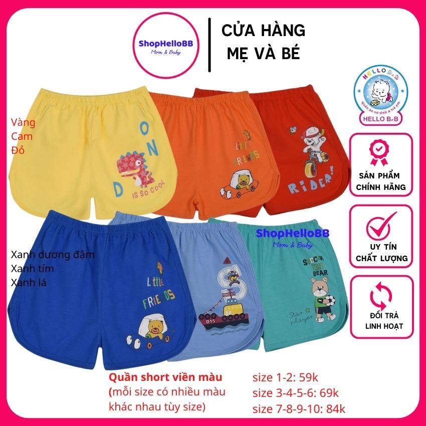 (bé 6-29kg) Quần short viền HELLO B&amp;B QL0196 Màu Ngẫu Nhiên