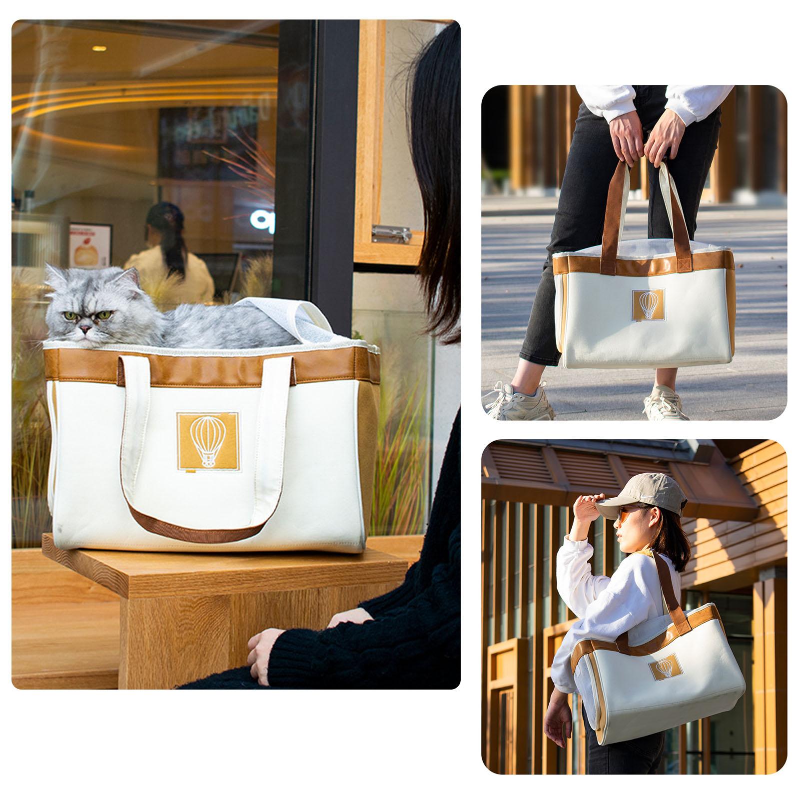 Balo Du Lịch Dạng Túi Canvas Có Lưới Siêu Nhẹ Đựng Thú Cưng Có Thể Mở Rộng Dung Tích Tiện Dụng Cho Cắm Trại Dã Ngoại