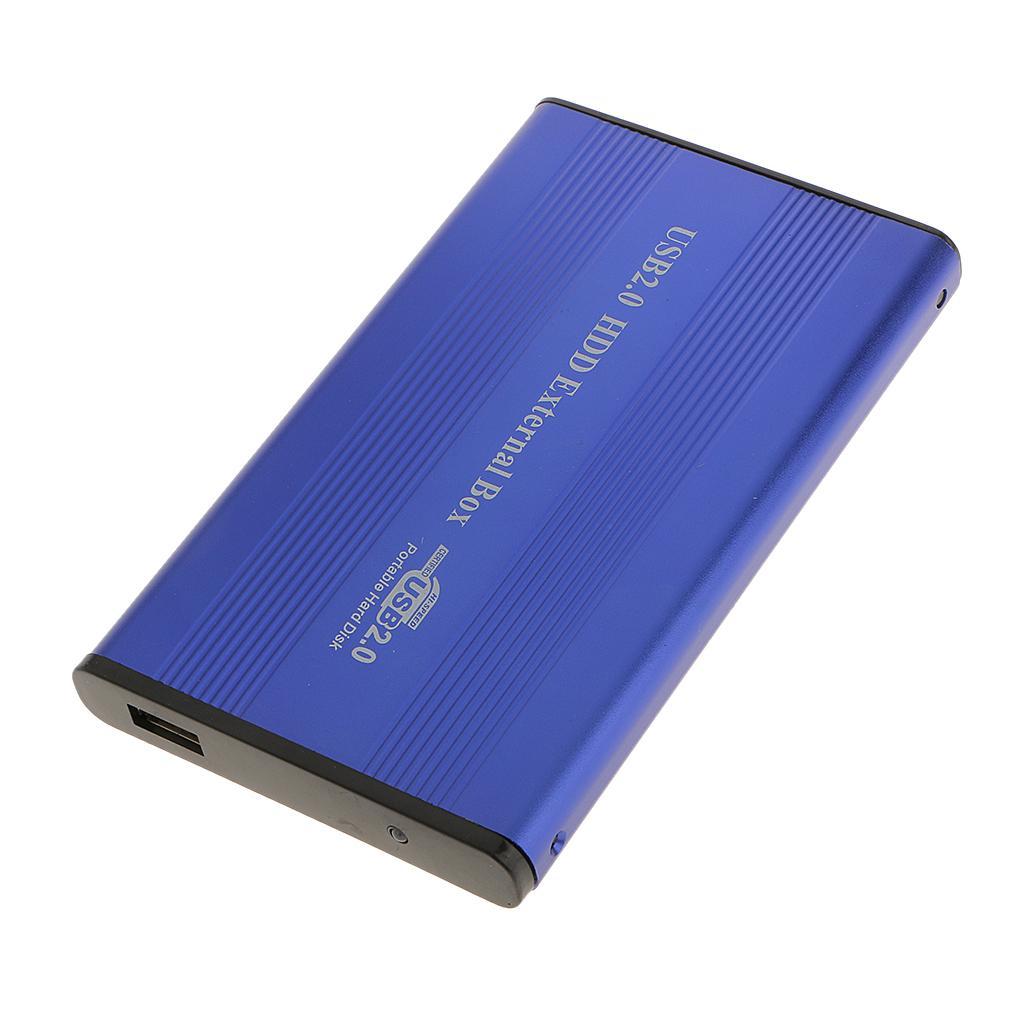 USB2.0 HDD Hard Drive External Enclosure 2.5" IDE PATA HDD Case Blue