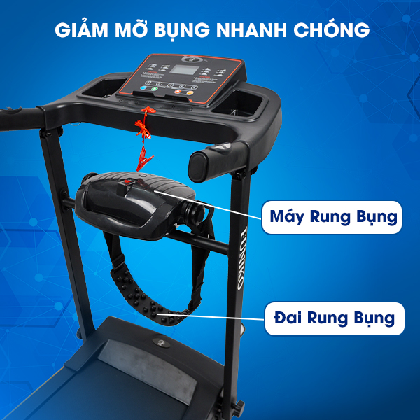 Máy chạy bộ,máy chạy bộ điện đa năng tại nhà Funiko S2 có máy rung bụng giảm mỡ đa dạng bài tập