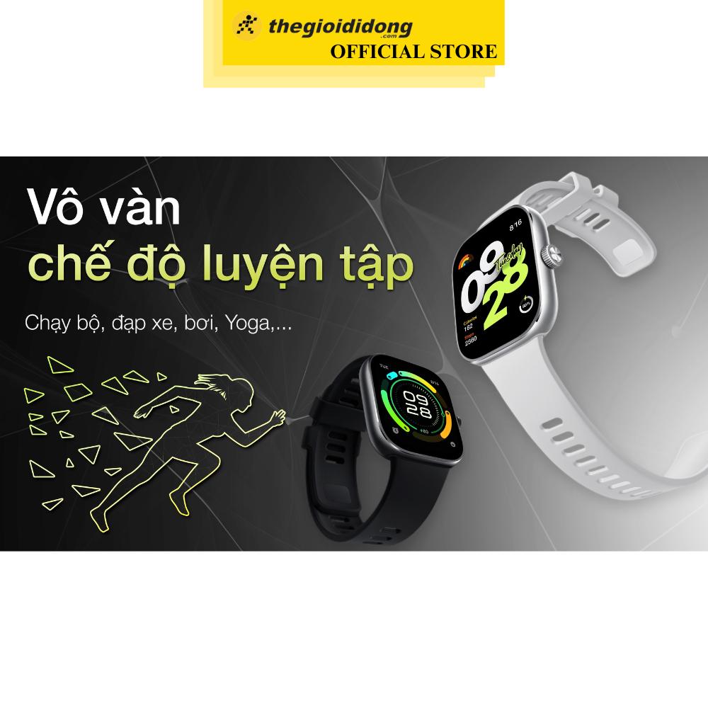 Đồng hồ thông minh Xiaomi Redmi Watch 4 47.5mm dây silicone - Hàng chính hãng - Hàng Chính Hãng