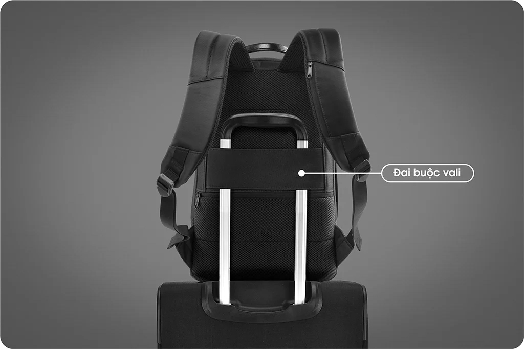 Balo Laptop 14 Inch KING BAG VICTOR Phối Da, Gọn Nhẹ Tiện Nghi Cho Nam và Nữ Đi Làm - Hàng Chính Hãng