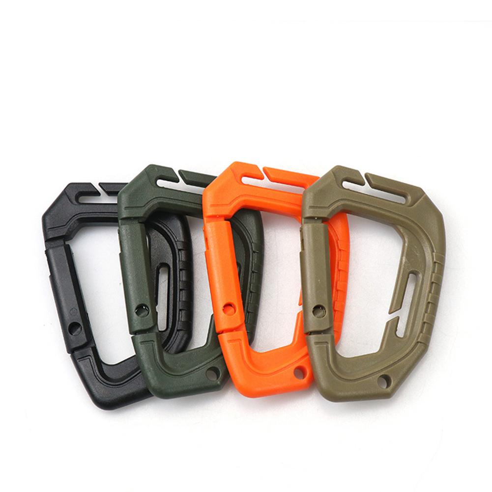 D-shaped Carabiner Lightweight POM Plastic Buckle Backpack Keychain Outdoor Carabiner