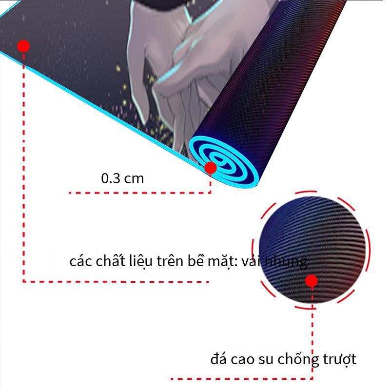 Gián Điệp Tốt Nhất Nhà Chơi Hoạt Hình Sạc USB Không Dây Chiếu Sáng Miếng Lót Chuột LED 15W Sạc Nhanh RGB Miếng Lót Chuột Bàn thảm