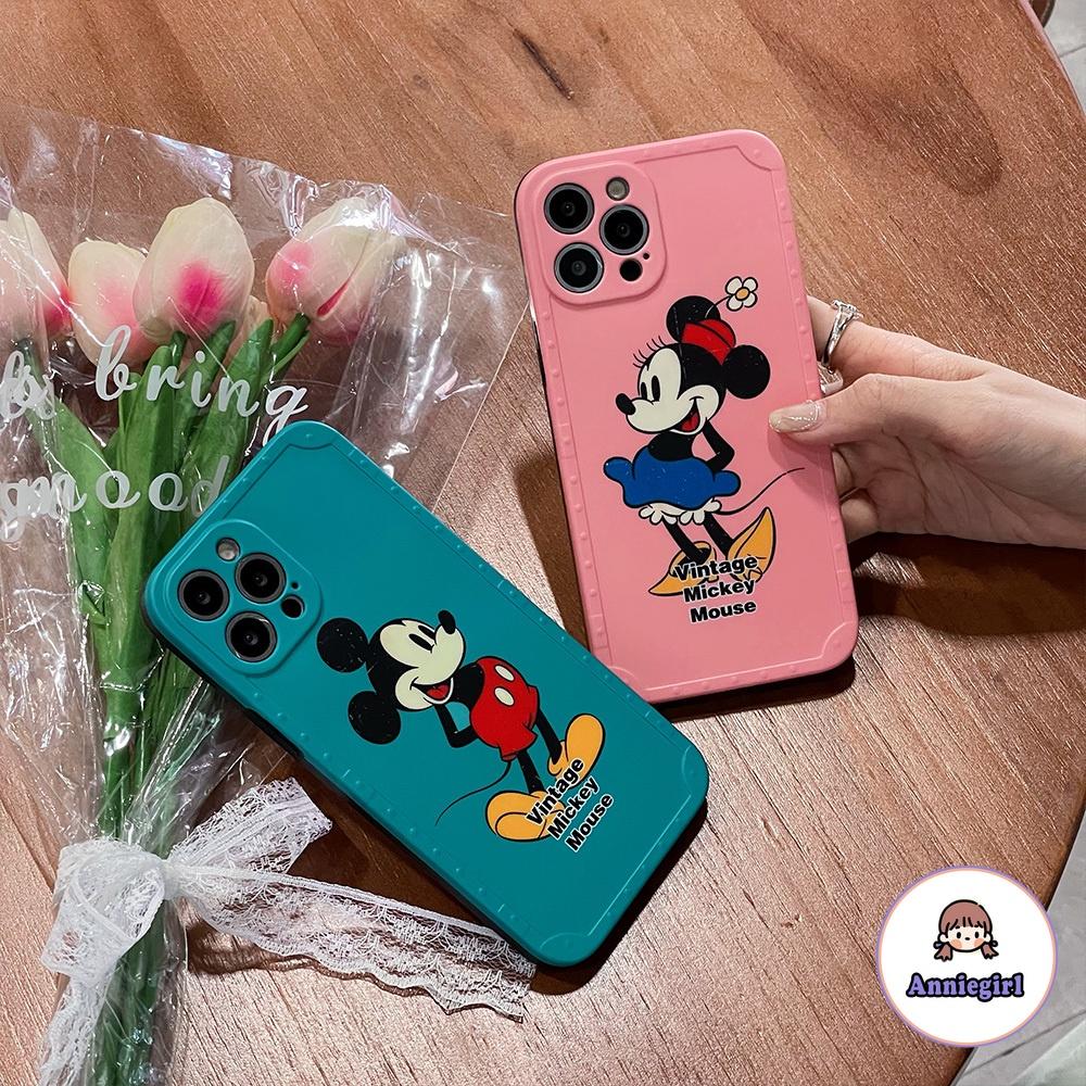 Mickey Minnie Mouse Couple Phone Case for IPhone 12 11 Pro Max X XR Ultra Hybrid Dirt Resistant Soft IMD Back Cover