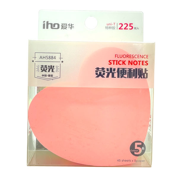 Giấy Note IHO AH5884 - Hình Tim