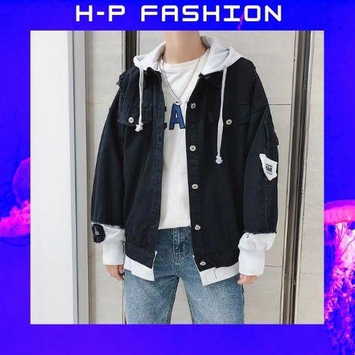 Áo Khoác Jean Nam     Áo Khoác Nam Đẹp Co Giãn Hàng Quảng Châu Thời Trang Hpfashion - Akjn01