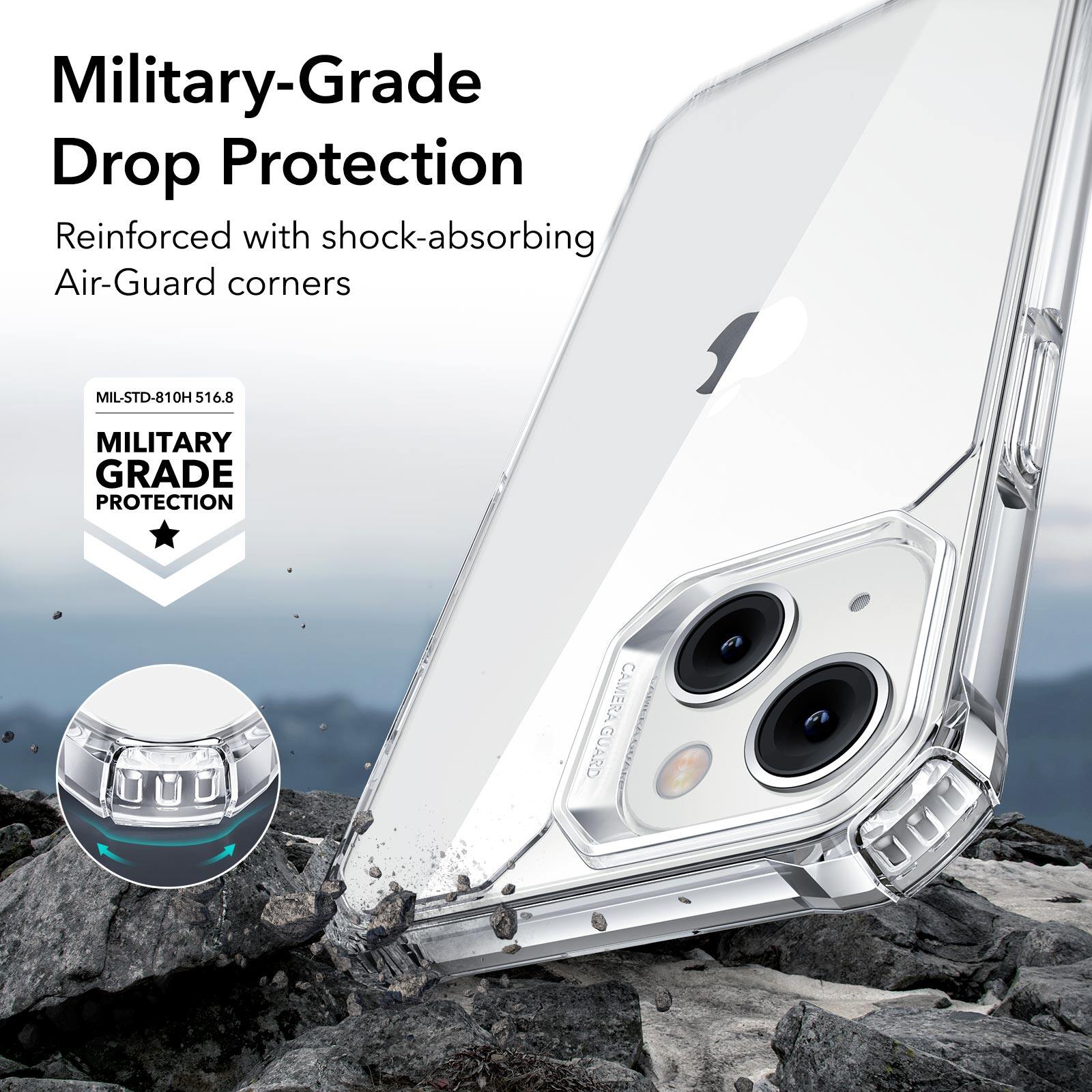 Ốp Lưng ESR Air Armor Clear chống sốc chuẩn quân đội dành cho iPhone 14 / 14 Plus/ 14 Pro / 14 Pro Max - Hàng Chính Hãng