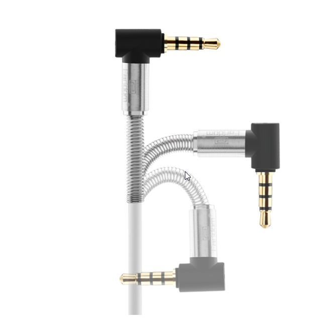 Dây Cáp Âm Thanh AUX 3.5mm Earldom ET-AUX23 Dài 1.8M Dây Xoắn Lò Xo - Hàng Nhập Khẩu