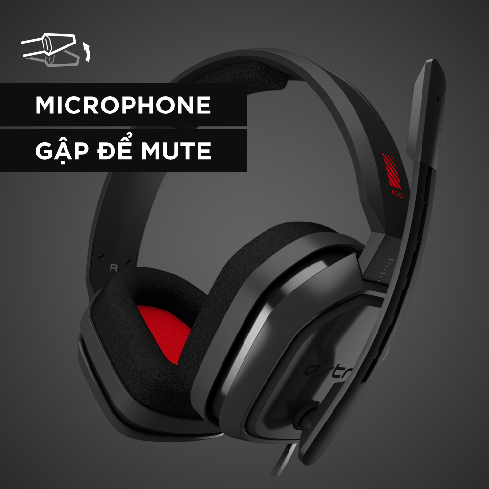 Tai nghe game Logitech G - Astro A10, mic gập để mute, phù hợp PC, PS4, PS5, Mac, Mobile, Xbox, Nintendo Switch - Hàng Chính Hãng