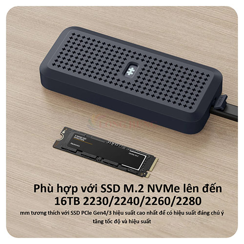 Hộp đựng ổ cứng HyperDrive Next USB4 NVMe SSD Enclosure HD5001 - Hàng chính hãng