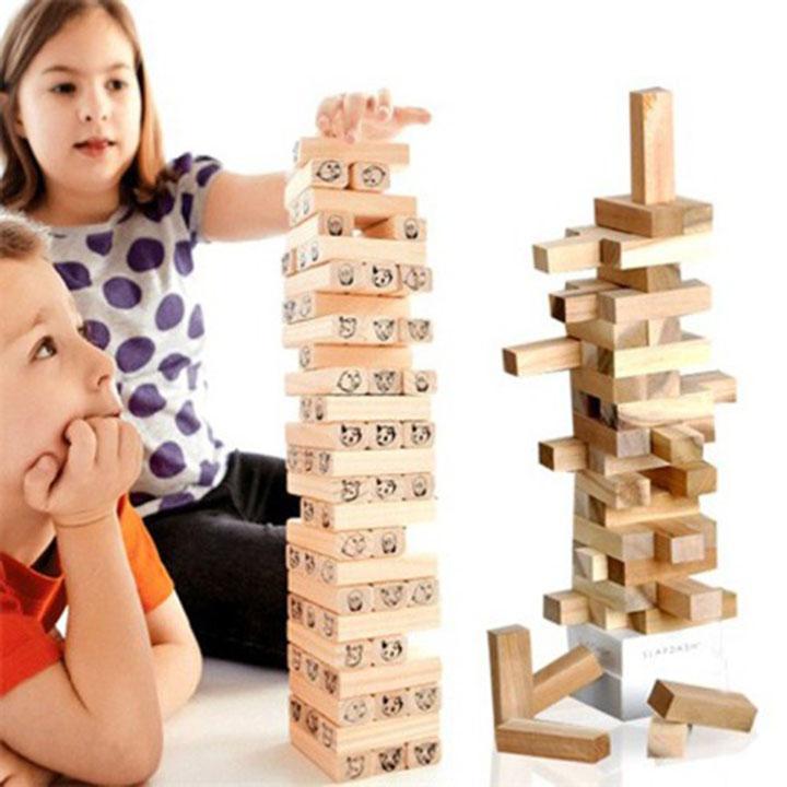 Bộ Đồ Chơi Rút Gỗ Số Thông Minh 54 Thanh - Miễn Phí Vận Chuyển
