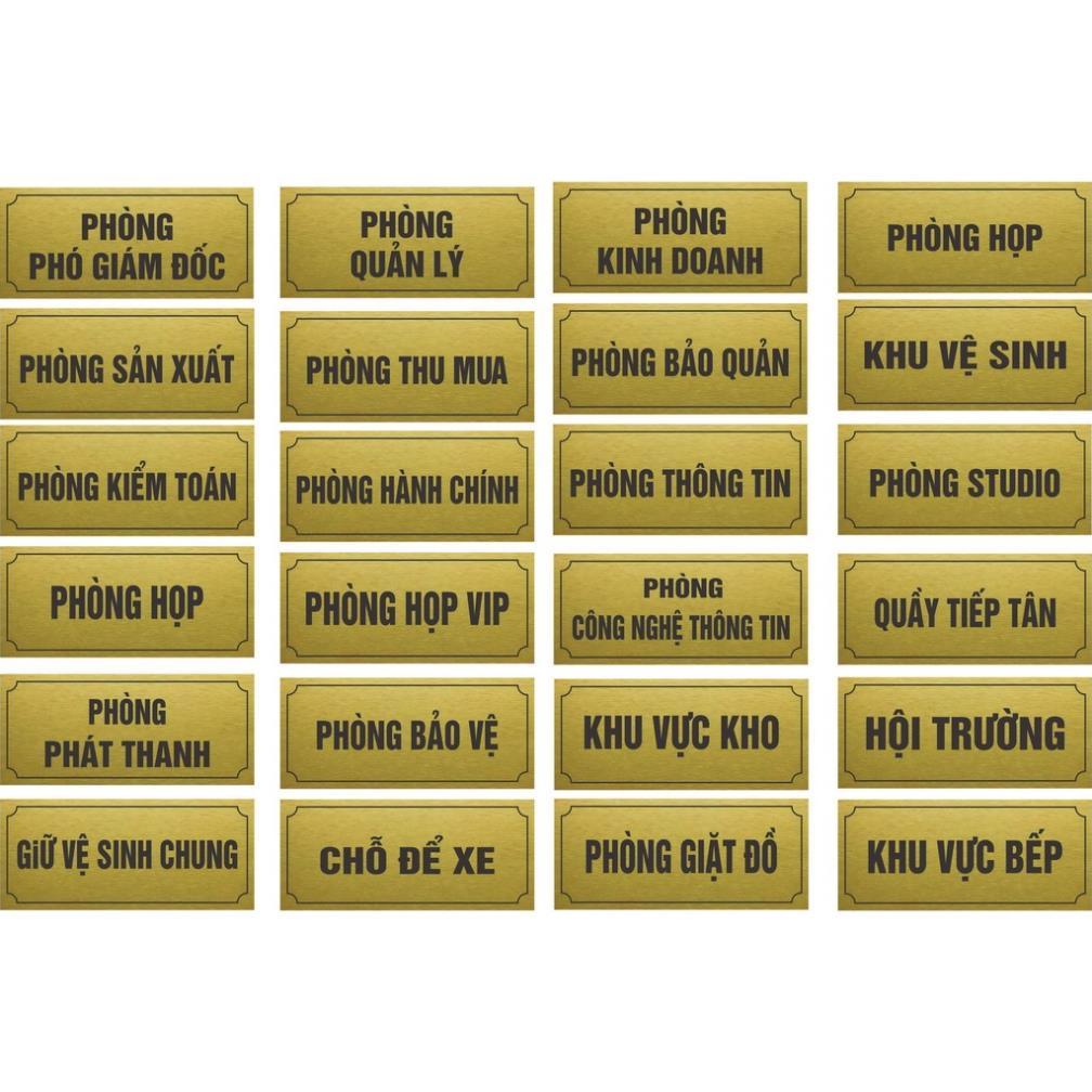 Bảng phòng ban, bảng chỉ dẫn cho nhà hàng, khách sạn cho các công ty xí nghiệp nhiều mẫu mã bằng alu vàng