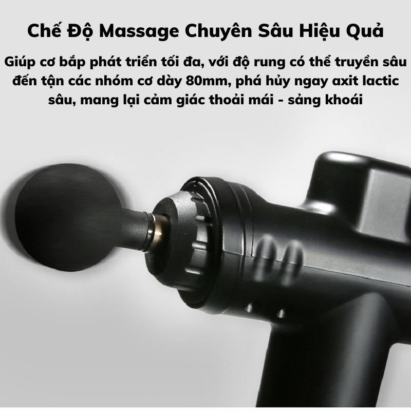 Máy Massage Cầm Tay Cao Cấp FATO D8 (Kèm 8 đầu thay thế) - Thiết bị chăm sóc sức khỏe không thể thiếu cho mỗi gia đình - Món quà sức khỏe thiết thực cho những người thân yêu - Hàng Chính Hãng