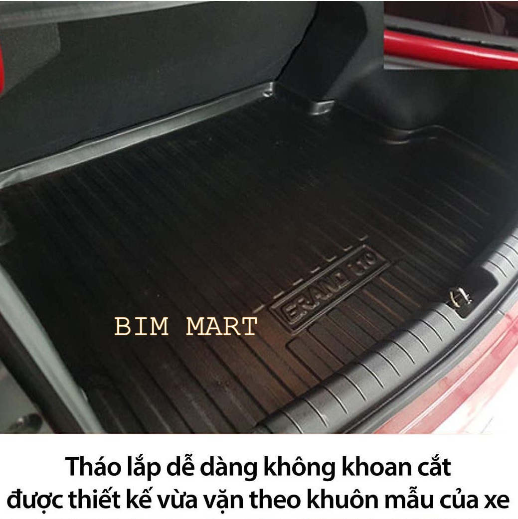 Lót cốp dành cho xe Hyundai Grand i10 Sedan 2016 - 2020 không mùi, chất liệu TPO cao cấp