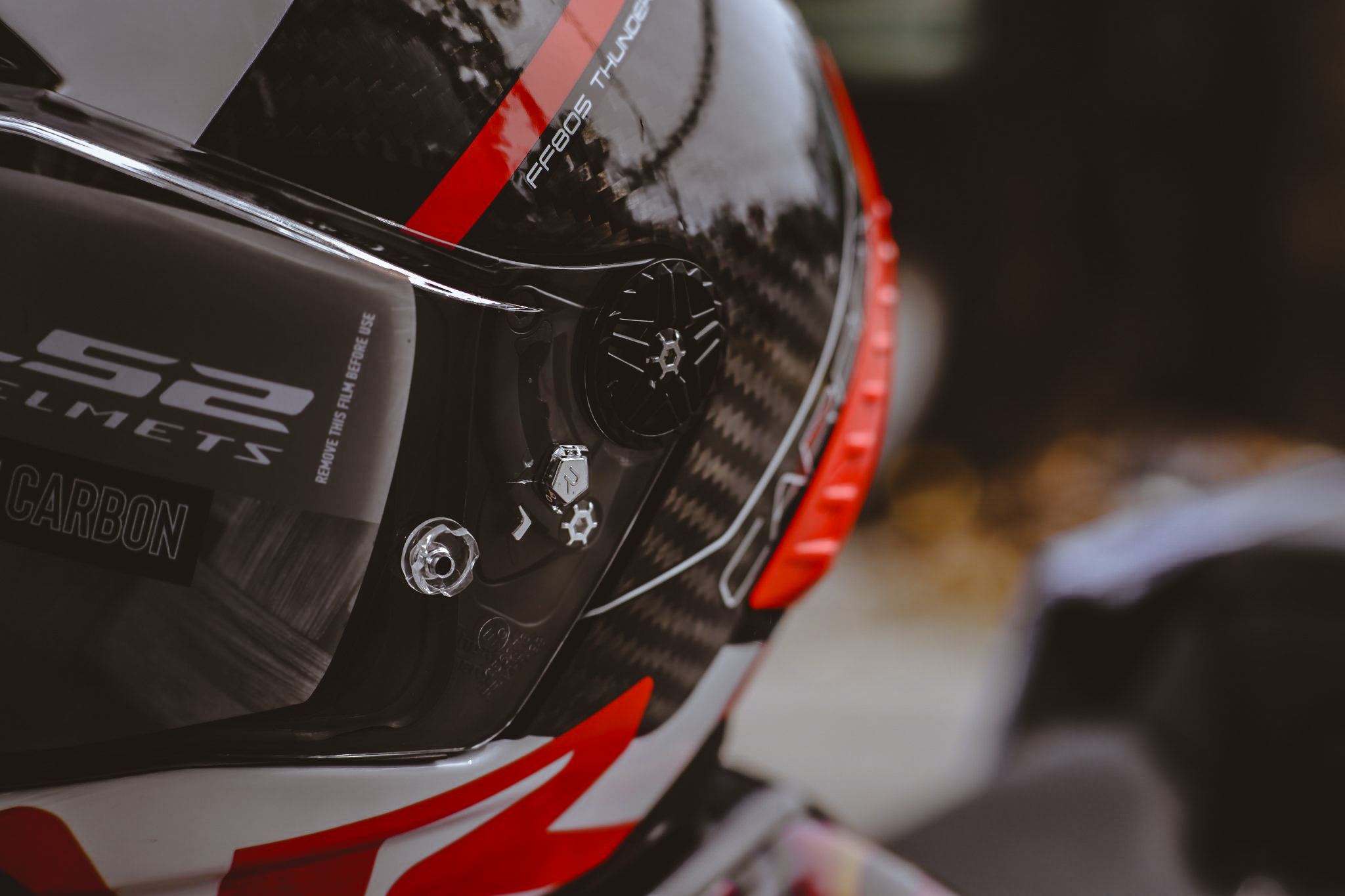 Mũ Bảo Hiểm Fullface Racing LS2 FF805 Thunder Carbon