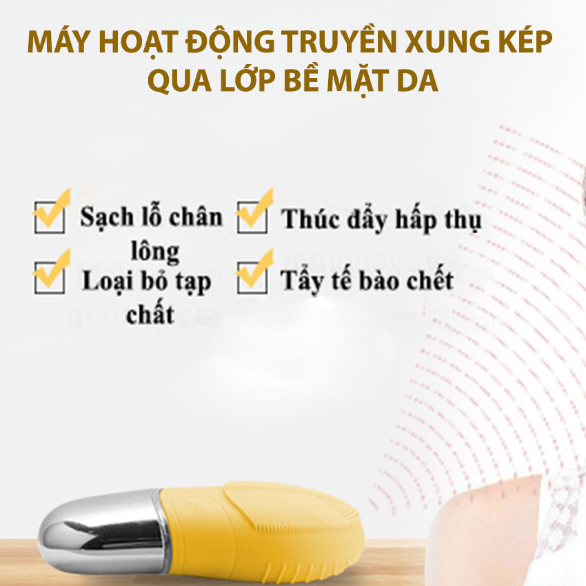 [ THANH LÝ NEW ] Máy rửa mặt Kemei KM-1070 điều chỉnh 15 mức độ làm sạch da gấp 8 lần thúc đẩy nhanh quá trinh hấp thụ dưỡng chất, loại bỏ da chết thích hợp sử dụng cho tất cả loại da