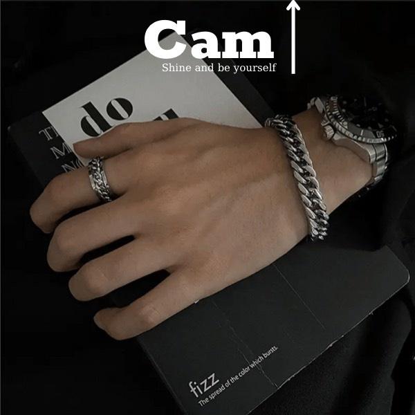 Vòng tay Nam Basic TIN Chất Liệu Titan Không Gỉ Phong Cách Đường Phố Streetwear Đẹp - Vòng TIN - Camcamvintage