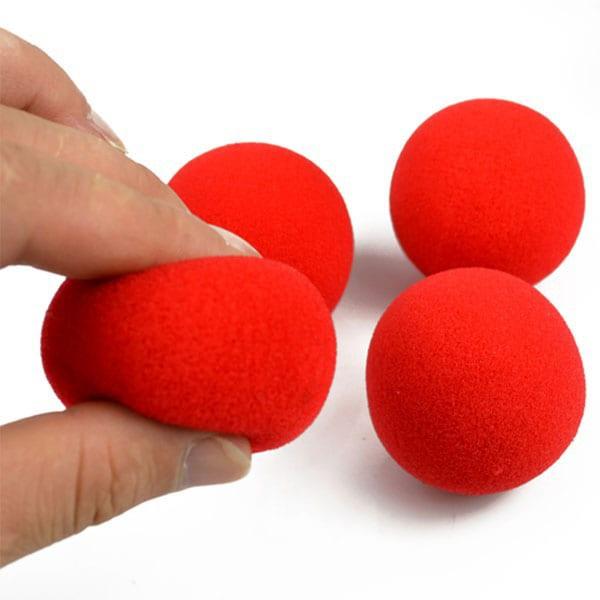 Combo 4 Quả Bóng Ảo Thuật Mút Xốp Đỏ,Sponge Ball, Ảo Thuật Đường Phố, Đồ Chơi Sáng Tạo, Vui Nhộn, Thông Minh Dành Cho Bé