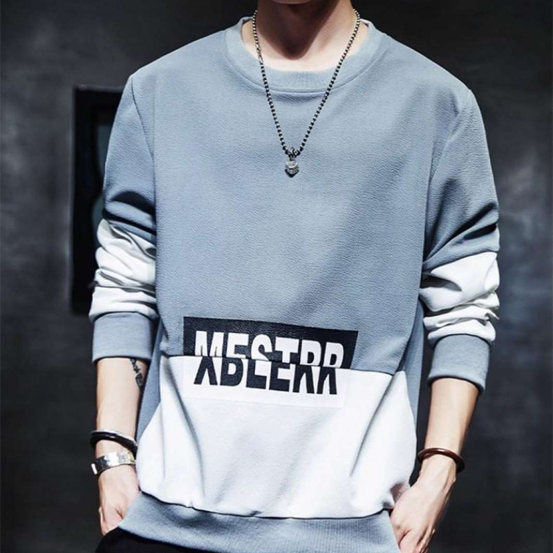 Men's Long-Sleeved T-Shirt Round Neck Loose Wild Bottoming Shirt