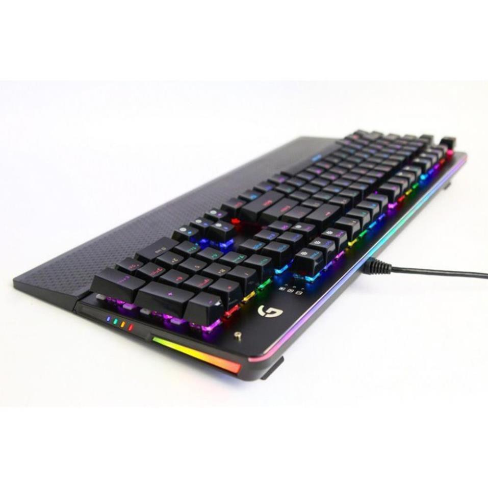 Bàn phím cơ gaming Fuhlen S Subverter đèn led RGB - Blue Switch Black - Chính hãng - Có tem Ninza chống hàng giả