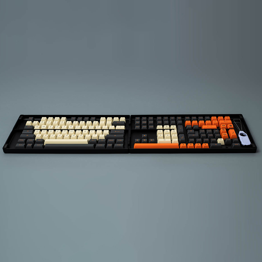 Nút Bàn Phím Cơ AKKO Keycap Set - Carbon Retro (ASA Profile) - Hàng Chính Hãng